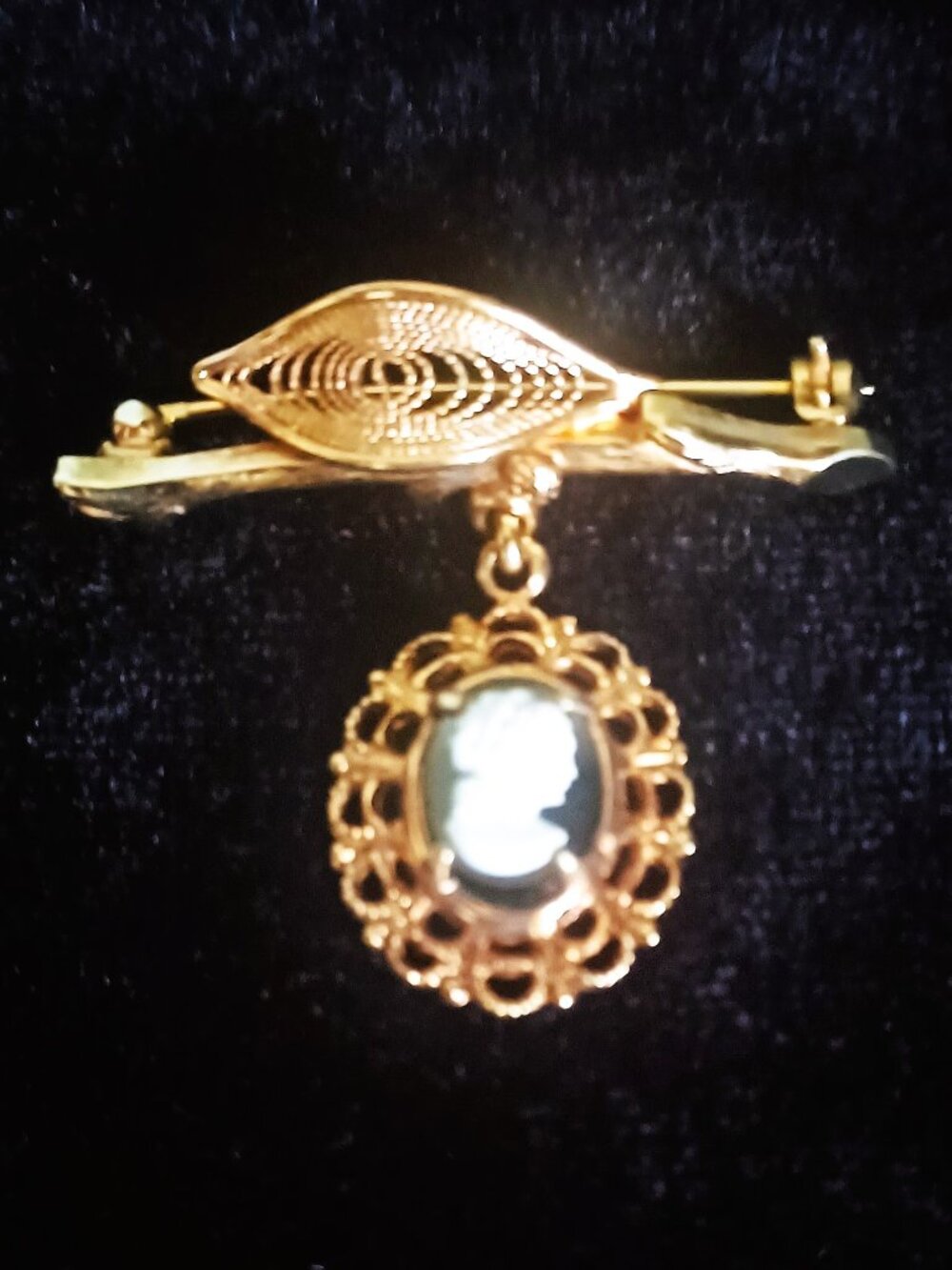 14K Gold Filled Miniature Cameo--Vintage